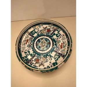 Vintage Goldimari Japanese hand painted bowl 7" round- original
